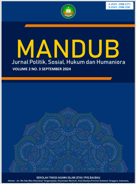 					View Vol. 3 No. 1 (2025): Mandub: Jurnal Politik, Sosial, Hukum dan Humaniora
				