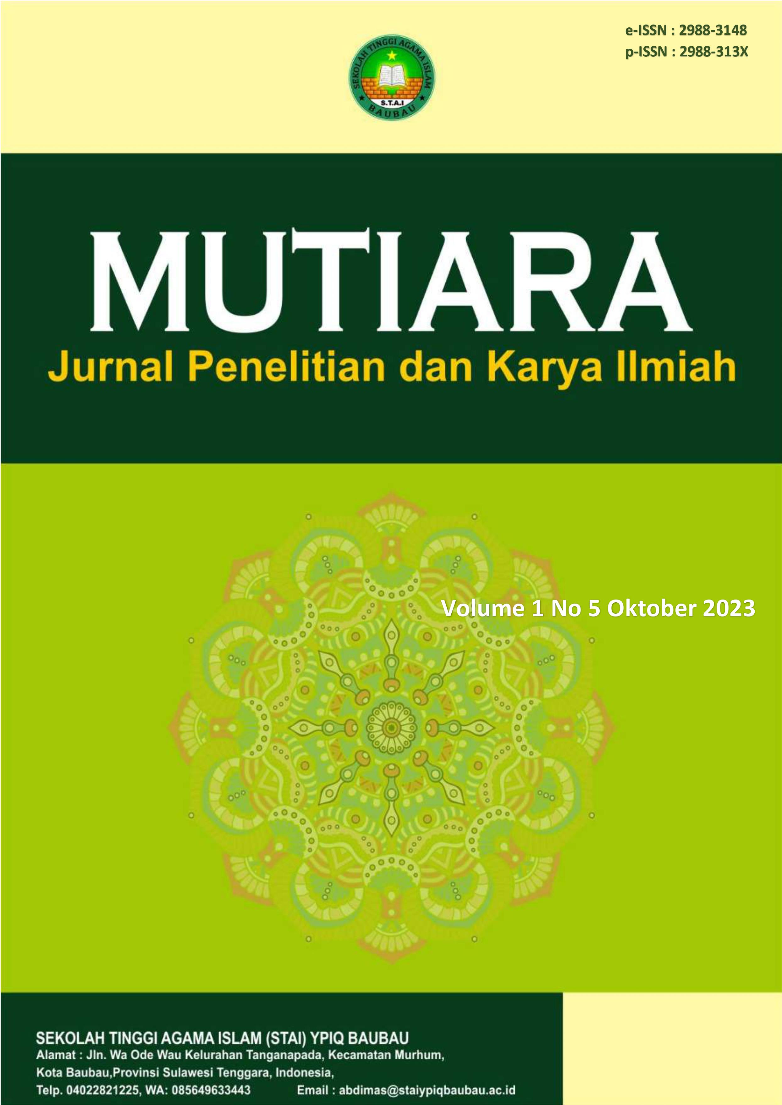 					View Vol. 1 No. 6 (2023): Desember: Mutiara : Jurnal Penelitian dan Karya Ilmiah
				